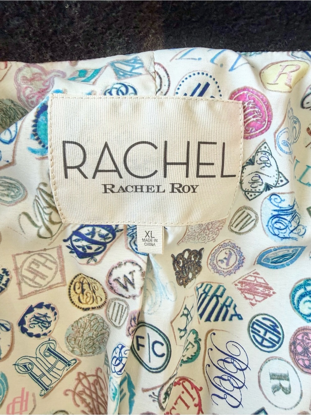 Rachel Roy Plaid Belted Long Coat Wool Blend | XL - Picture 6 of 8